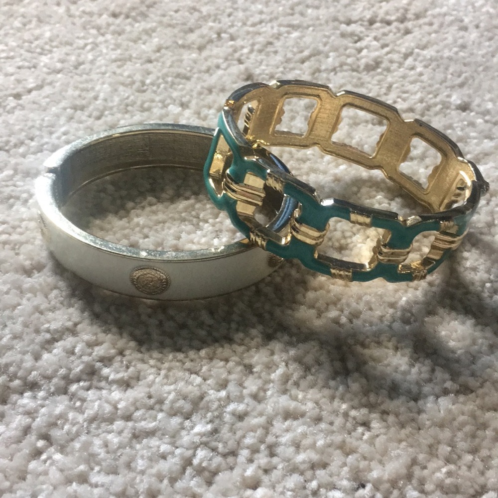 Set of 2 Bangle Hinge Bracelets